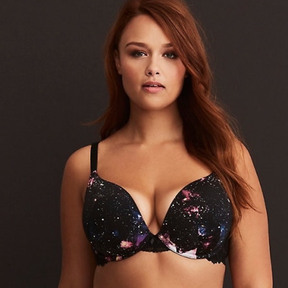 Torrid Galaxy Print Push Up Plunge Bra - Picture 3 of 5